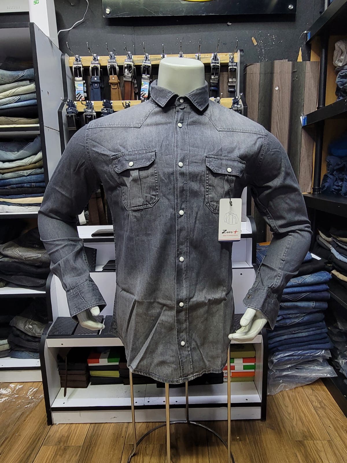 Men’s Premium Long-Sleeve Denim Shirts Collection